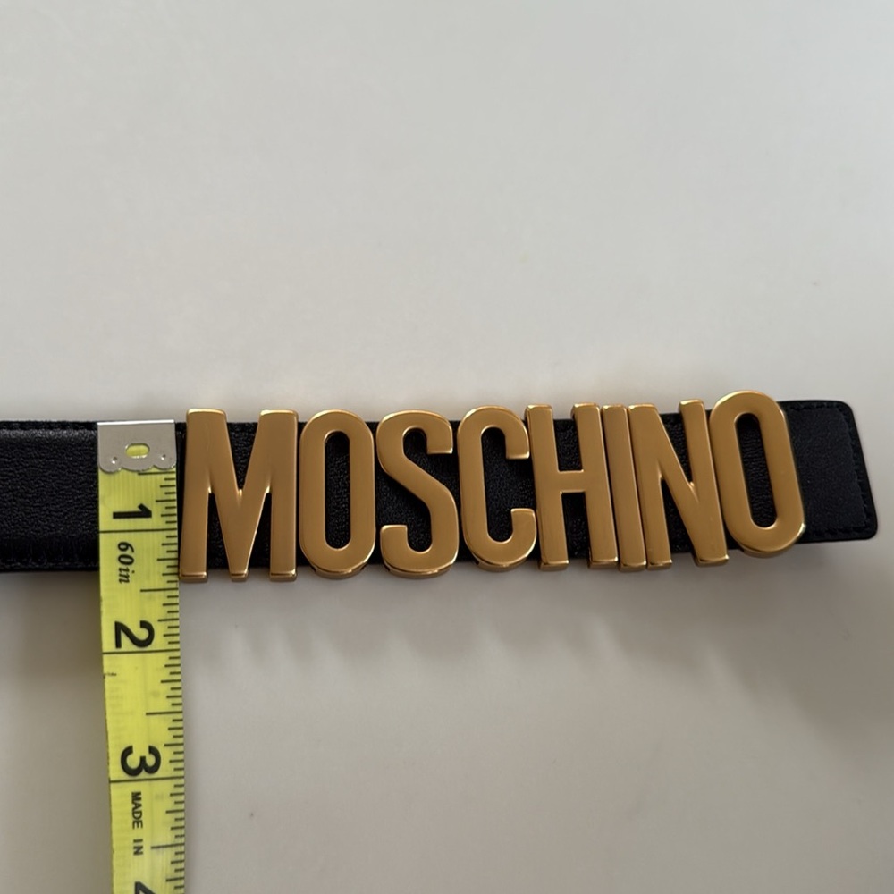 Moschino Black & Gold Belt 39” - Picture 3 of 5